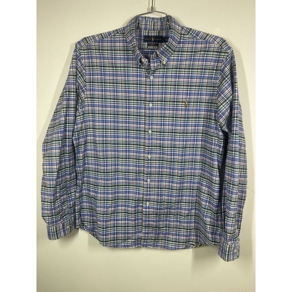 Polo Ralph Lauren Other - Ralph Lauren Slim‎ Fit Stretch Bright Blue Plaid Size XXL Professional Preppy